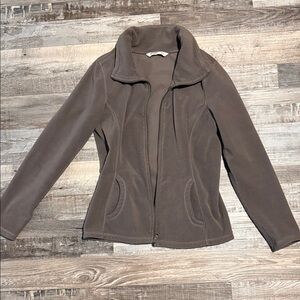 Old Navy Taupe Fleece Zip Jacket